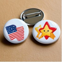 Round Pinback Button Badge 1 inch, 1.25 inch, 1.5 inch, 1.75 inch, 2 inch, 2.2 inch, 2.28 inch, 3 inch, 4 inch (PLASTIC or METAL BACK)